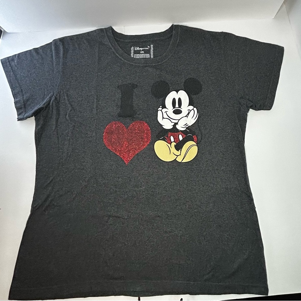 Disney "I Heart Mickey Mouse" graphic t-shirt in gray heather, size XXL
